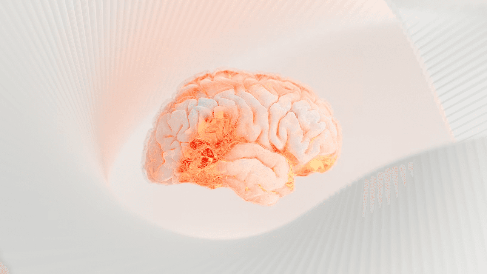 Abstract glowing brain illustration